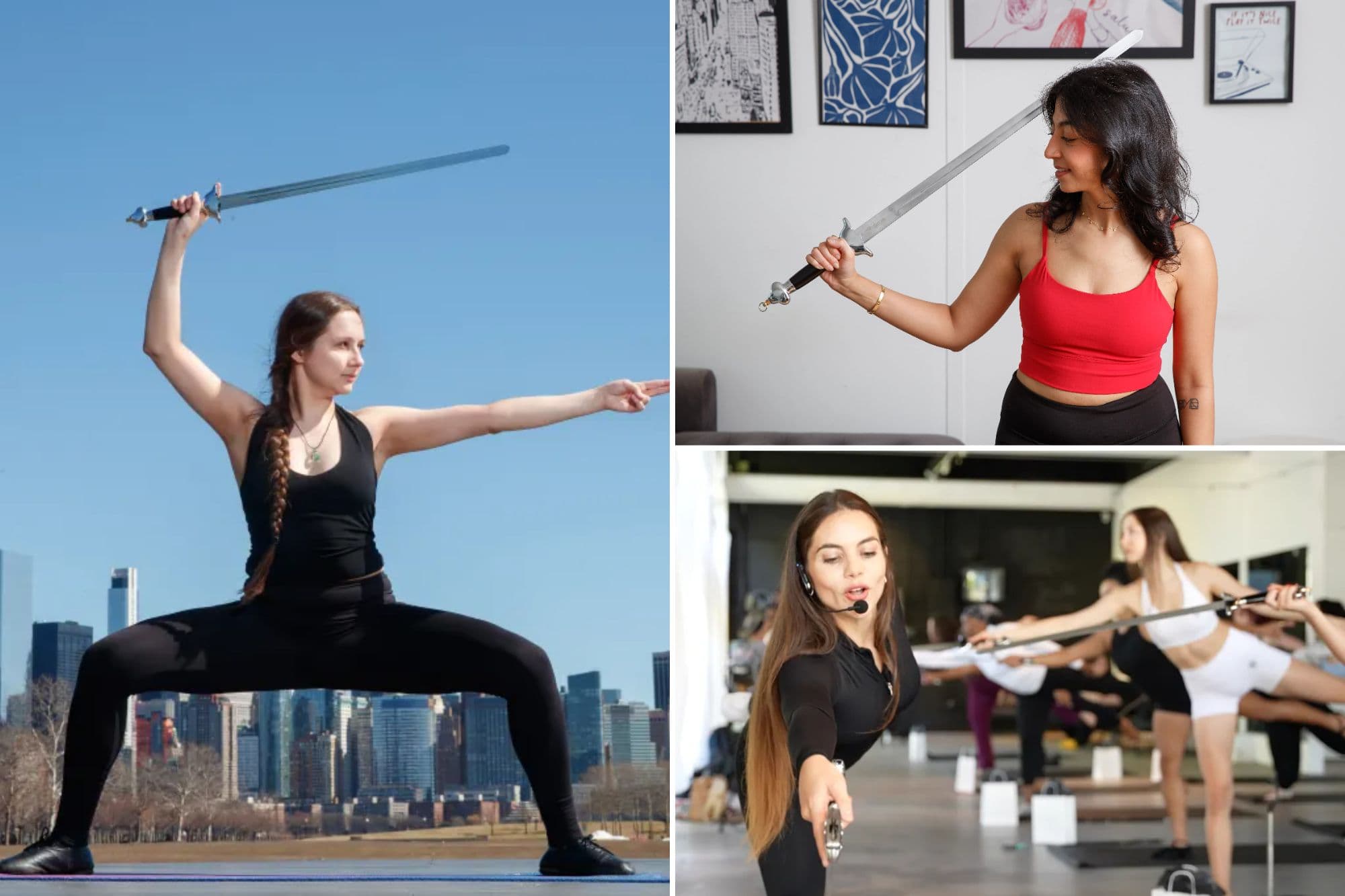 Sword Yoga Is Now a Real Fitness Trend in NYC — Women Perform Vinyasa Flow Poses While Holding Real Swords and Claim It Gives Them "Main Character Energy"