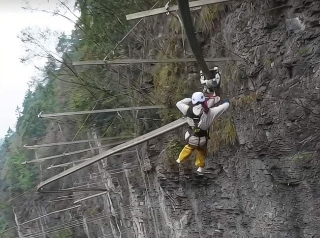 China's New "Temple Run" Zipline Dangles Riders 280 Meters Above a Massive Sinkhole