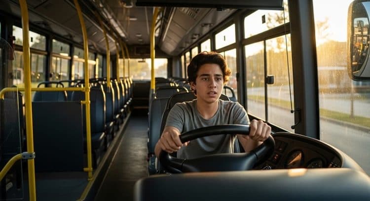15-Year-Old Boy Steals Full-Size Bus from Depot and Drives It 80 Miles to Take His Girlfriend to School